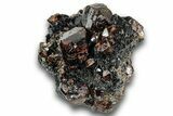 Fluorescent Zircon Crystals on Magnetite - Norway #243515-1